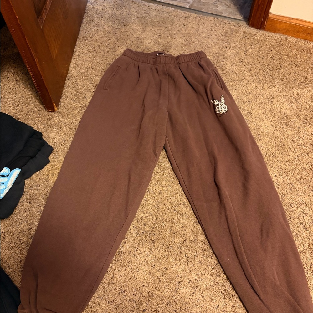 PacSun Playboy Brown Sweatpants